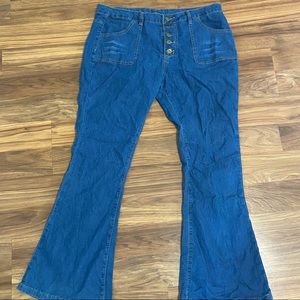 High waist bell bottom jeans